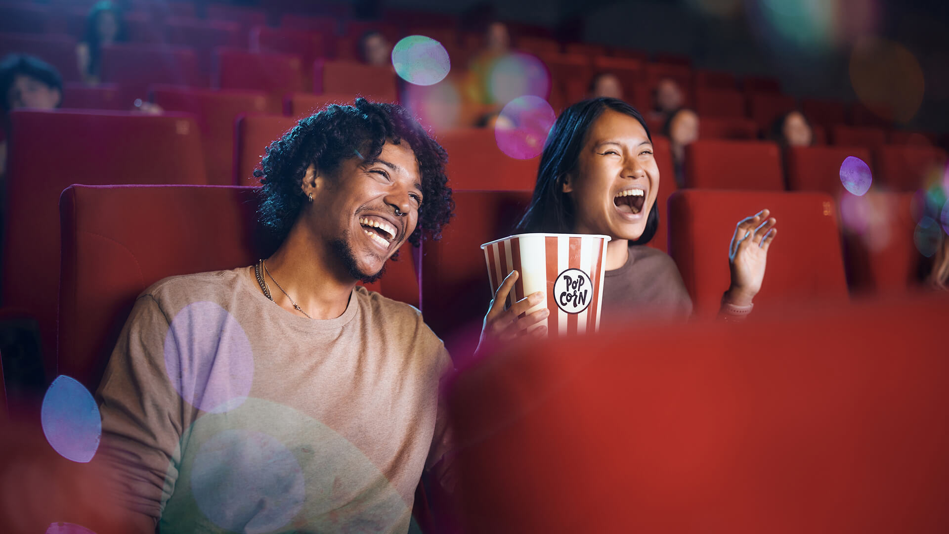 Couple at a movie theater